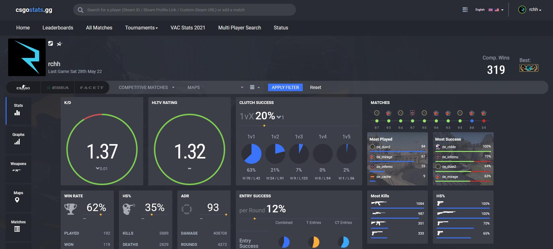 Discovery splash banner for CS Stats Discord server
