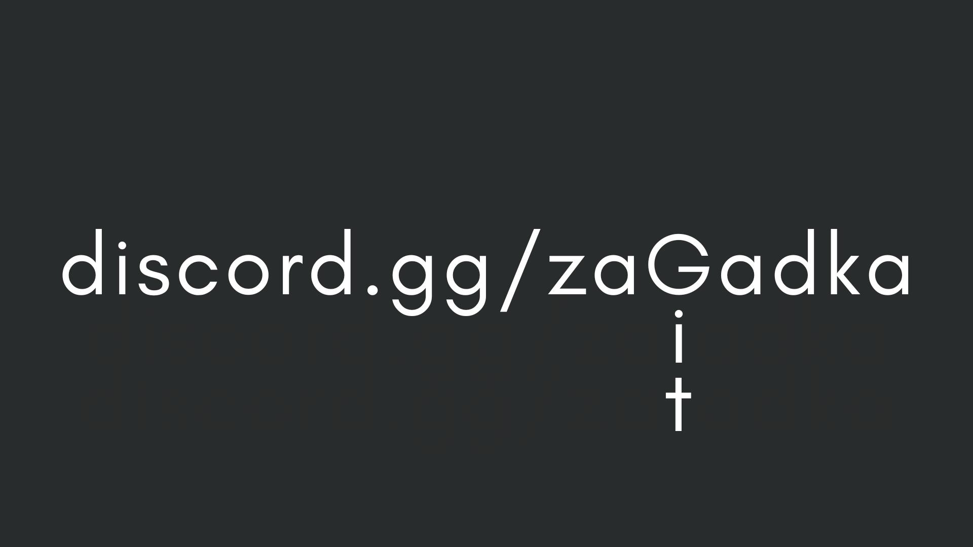 Discovery splash banner for zaGadka | 24/7 Voice Chat | Discord Community Polska PL Polish Memy Anime Gaming Rozmowy Gry Discord server