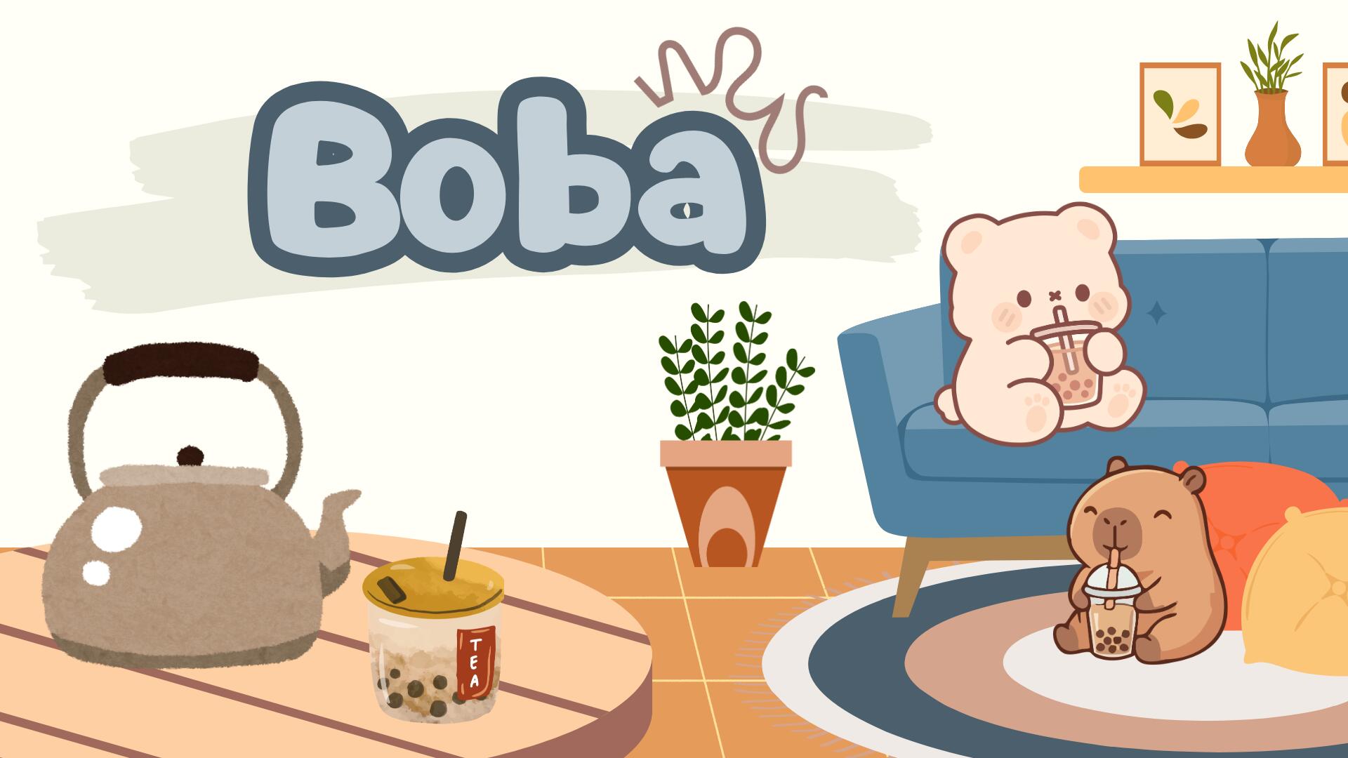 Discovery splash banner for Boba Discord server