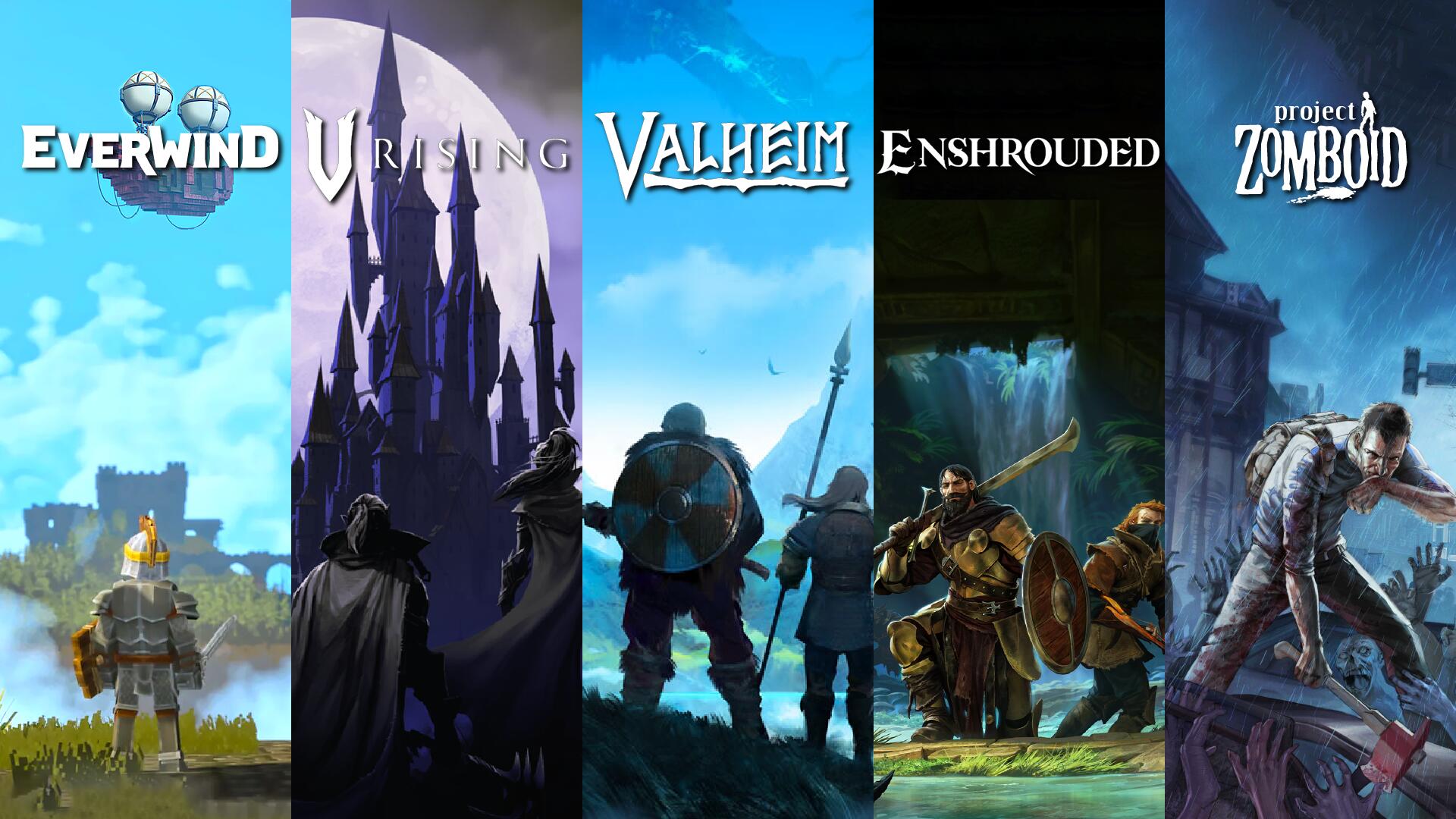 Discovery splash banner for Oroboros Brasil | Valheim | Enshrouded | WindRose | V Rising | PZomboid | Soulmask | Smalland Discord server